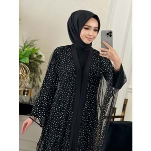 DOLORES TÜL ABAYA SİYAH
