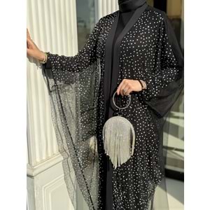 DOLORES TÜL ABAYA SİYAH