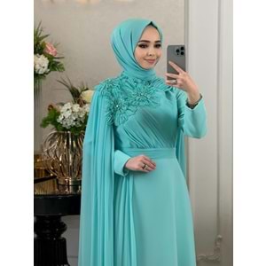 FLEUR DRESS AQUA