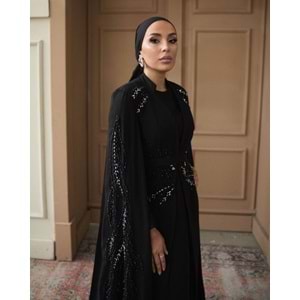 BERRA VIP ABAYA SİYAH