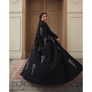 LEDA VIP ABAYA SİYAH