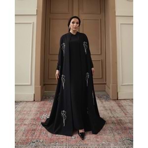 LEDA VIP ABAYA SİYAH