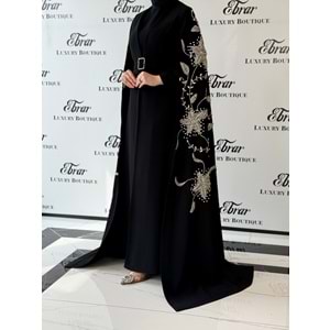 JUMANAH EXCLUSİVE ABAYA SİYAH