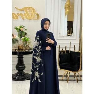 JUMANAH EXCLUSİVE ABAYA LACİVERT