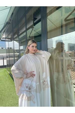 KHLOE EXCLUSIVE ABAYA - BEJ - 48