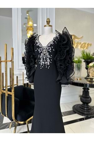 ROSALİE VIP NIGHT DRESS - SİYAH - 42
