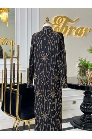 MARJORİE ABAYA SİYAH GOLD