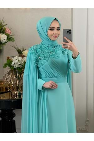 FLEUR DRESS AQUA