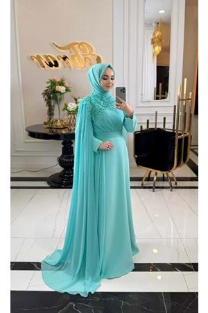 FLEUR DRESS AQUA