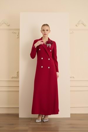 ROSE STONE DRESS BORDO