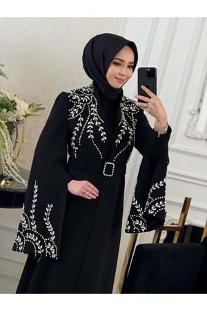 SIYANE VIP ABAYA TAKIM SİYAH