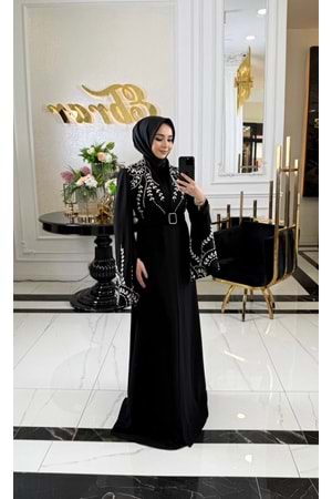 SIYANE VIP ABAYA TAKIM SİYAH