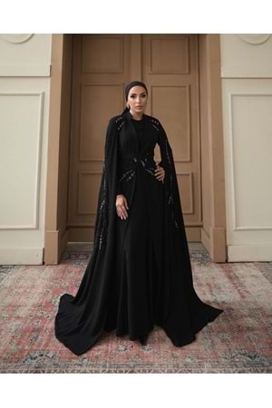 BERRA VIP ABAYA SİYAH