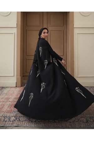 LEDA VIP ABAYA SİYAH