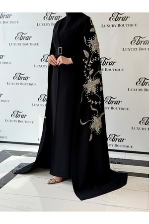 JUMANAH EXCLUSİVE ABAYA SİYAH