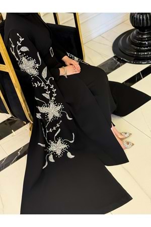 JUMANAH EXCLUSİVE ABAYA SİYAH