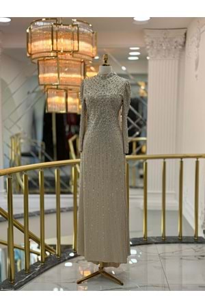 CRİSTAL DRESS BEJ