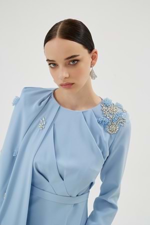 LILIOWY ELBİSE BUZ MAVİ