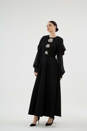 VELORA ELBİSE SİYAH