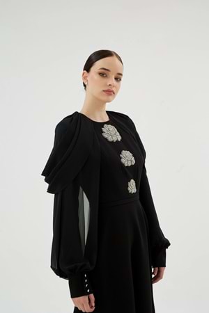 VELORA ELBİSE SİYAH