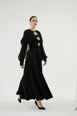 VELORA ELBİSE SİYAH