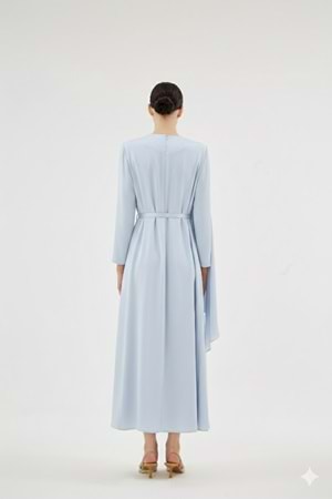 MINZE DRESS BUZ MAVİ