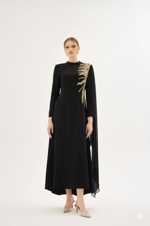 HELIA ELBİSE SİYAH