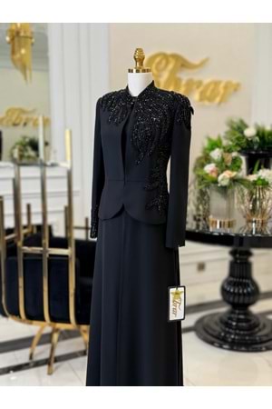 BEVERLEY RARE ABAYA TAKIM SİYAH