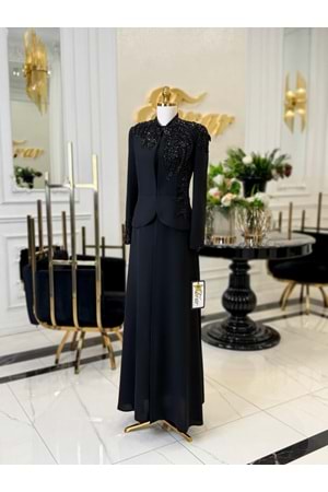 BEVERLEY RARE ABAYA TAKIM SİYAH
