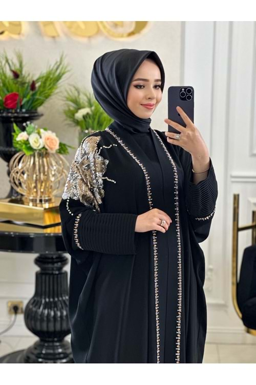 AİLSA PLİSE ABAYA