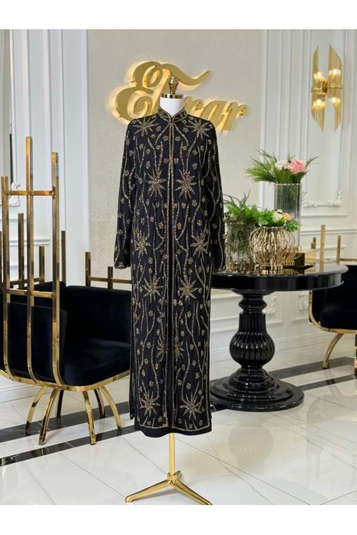 MARJORİE ABAYA SİYAH GOLD