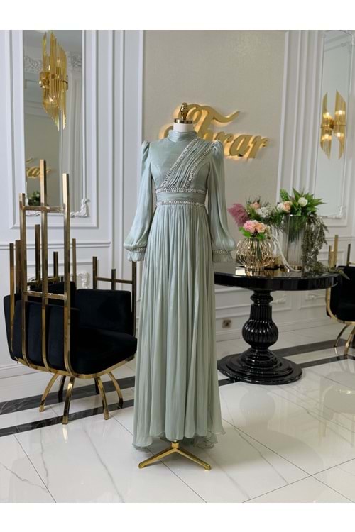 ROMANCE DRESS MİNT YEŞİLİ