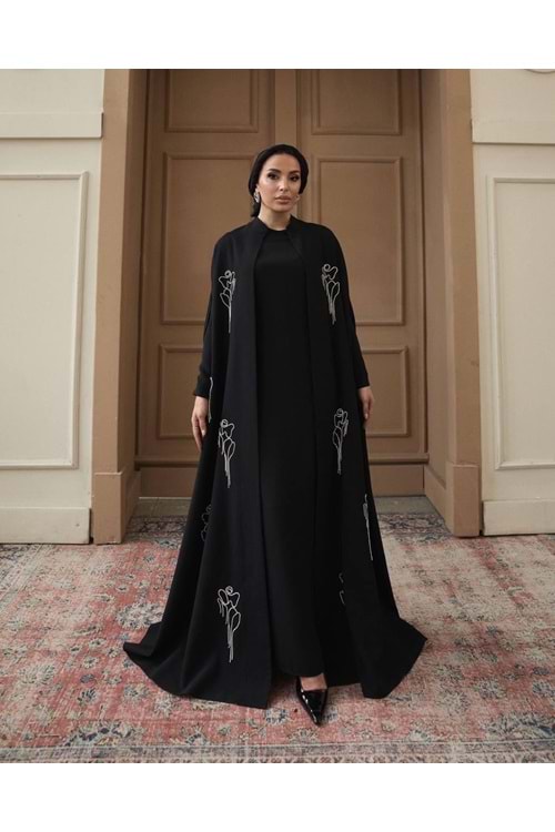 LEDA VIP ABAYA SİYAH
