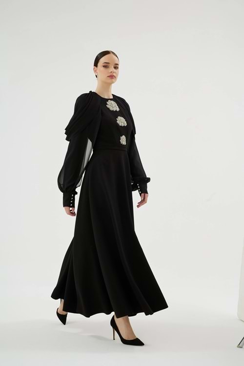 VELORA ELBİSE SİYAH