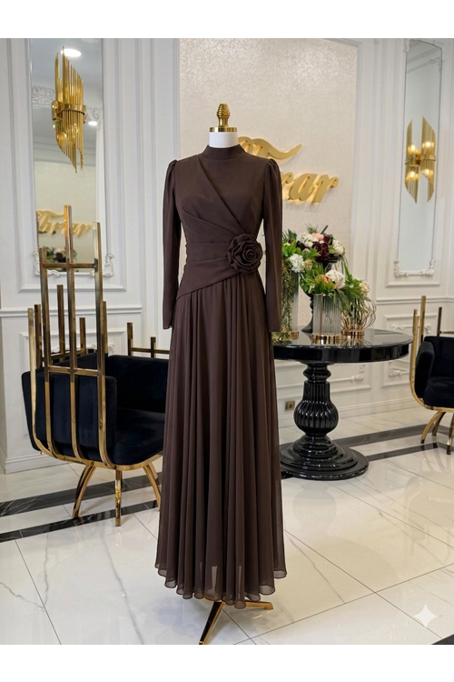 BELEN DRESS KAHVE