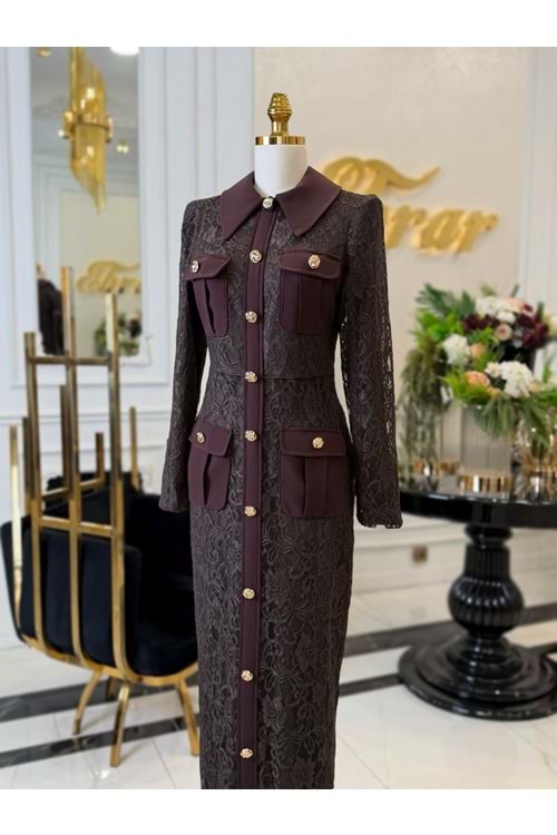 ALQİNA DRESS KAHVE