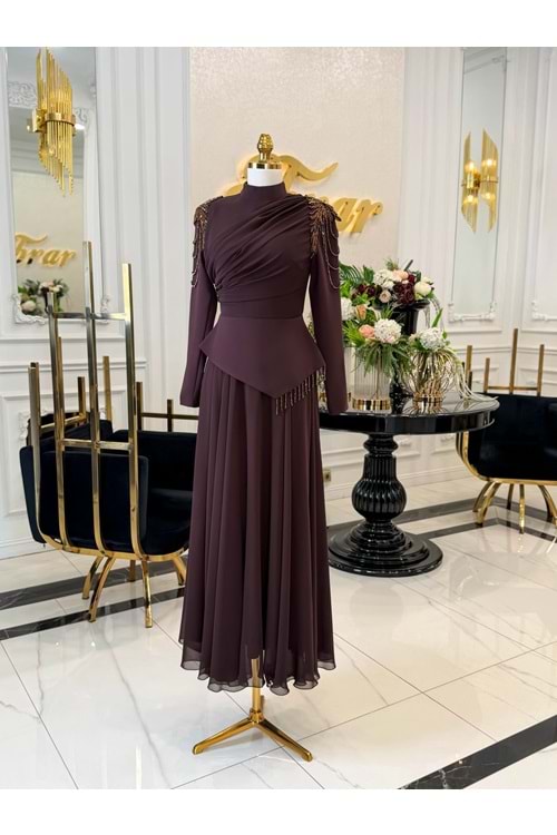 ALARA DRESS KAHVE