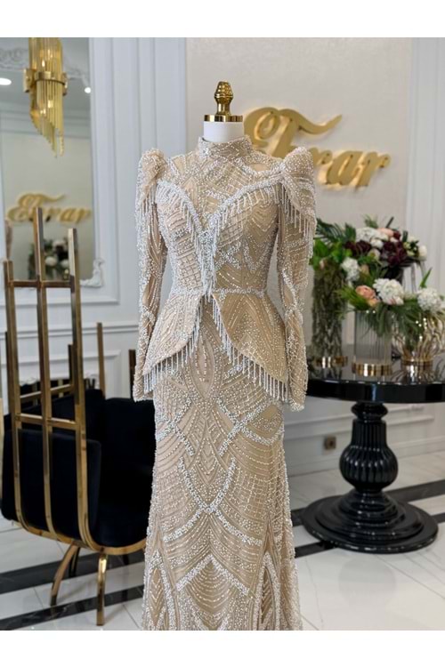 NERA DRESS BEJ