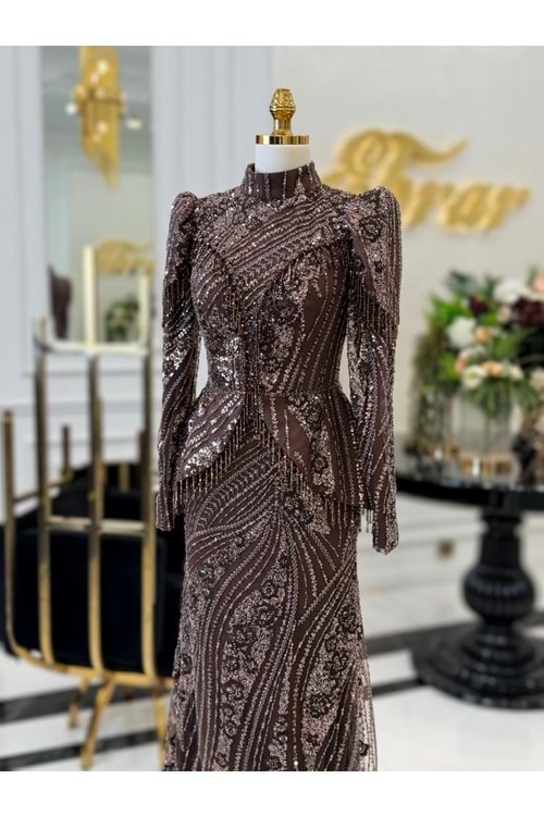 NERA DRESS ACI KAHVE