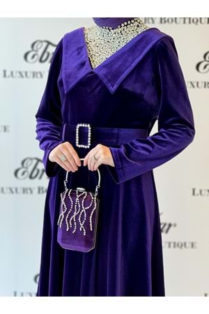 PERUVİAN LİLY ELBİSE - MOR - 38