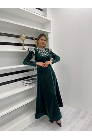 TİGER FLOWER ELBİSE - ZÜMRÜT - 38