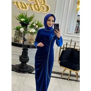 VİOLET ELBİSE - SAKS - 42