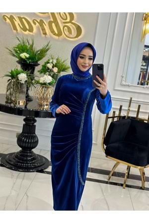 VİOLET ELBİSE - SAKS - 42