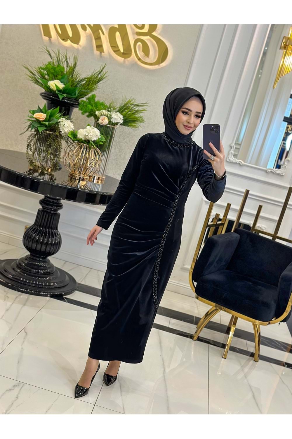 VİOLET ELBİSE - SİYAH - 40