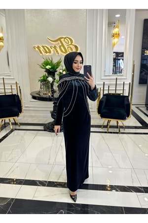 DARİAN EXCLUSİVE ELBİSE - SİYAH - 44