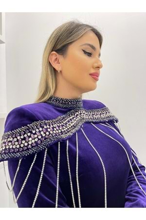 DARİAN EXCLUSİVE ELBİSE - MOR - 44