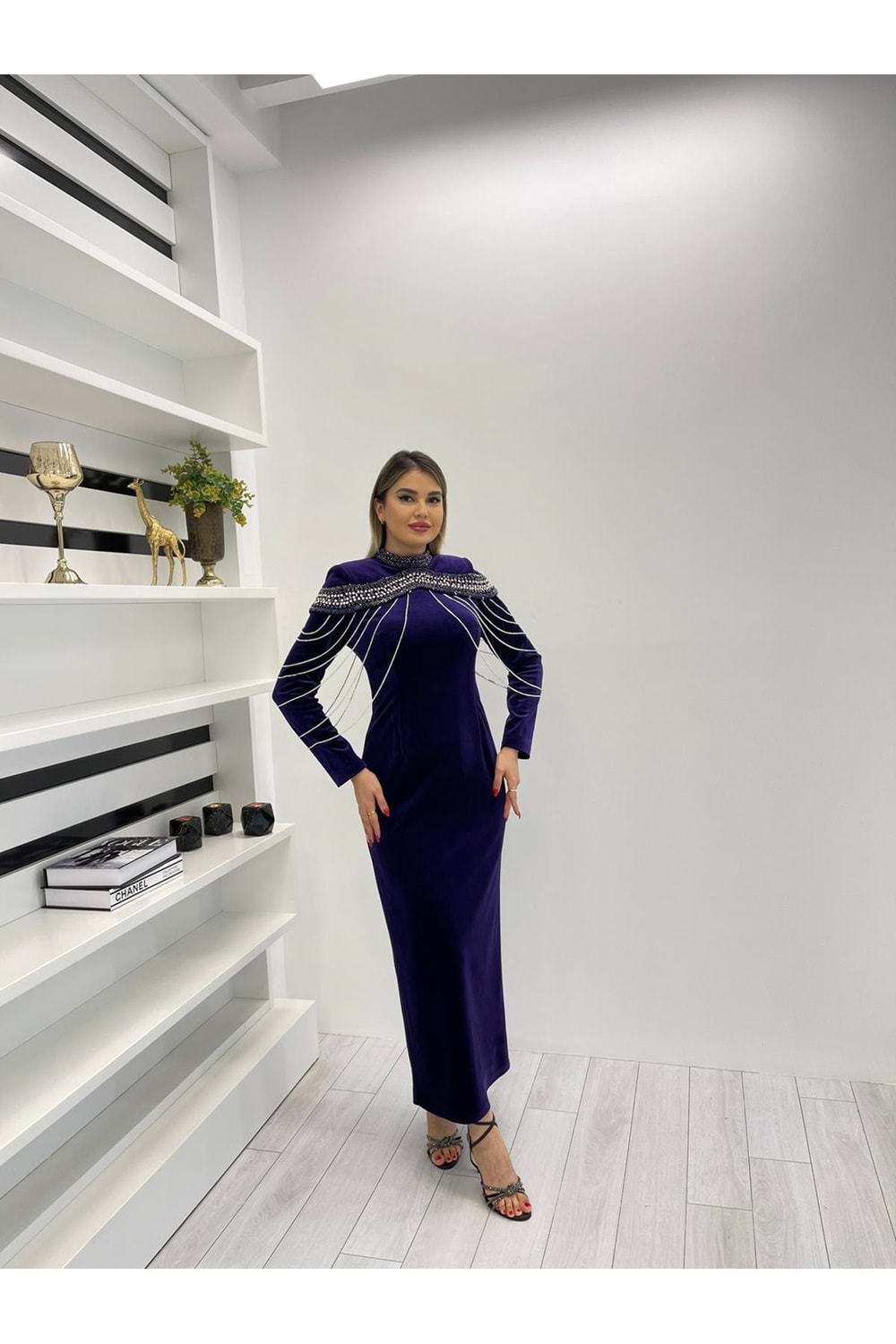 DARİAN EXCLUSİVE ELBİSE - MOR - 44