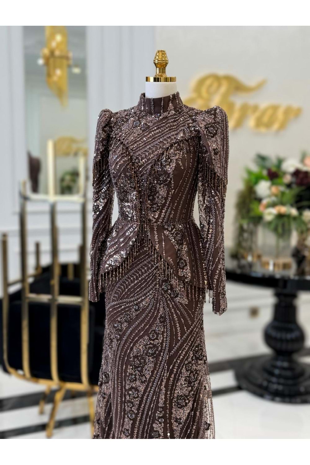 NERA DRESS ACI KAHVE